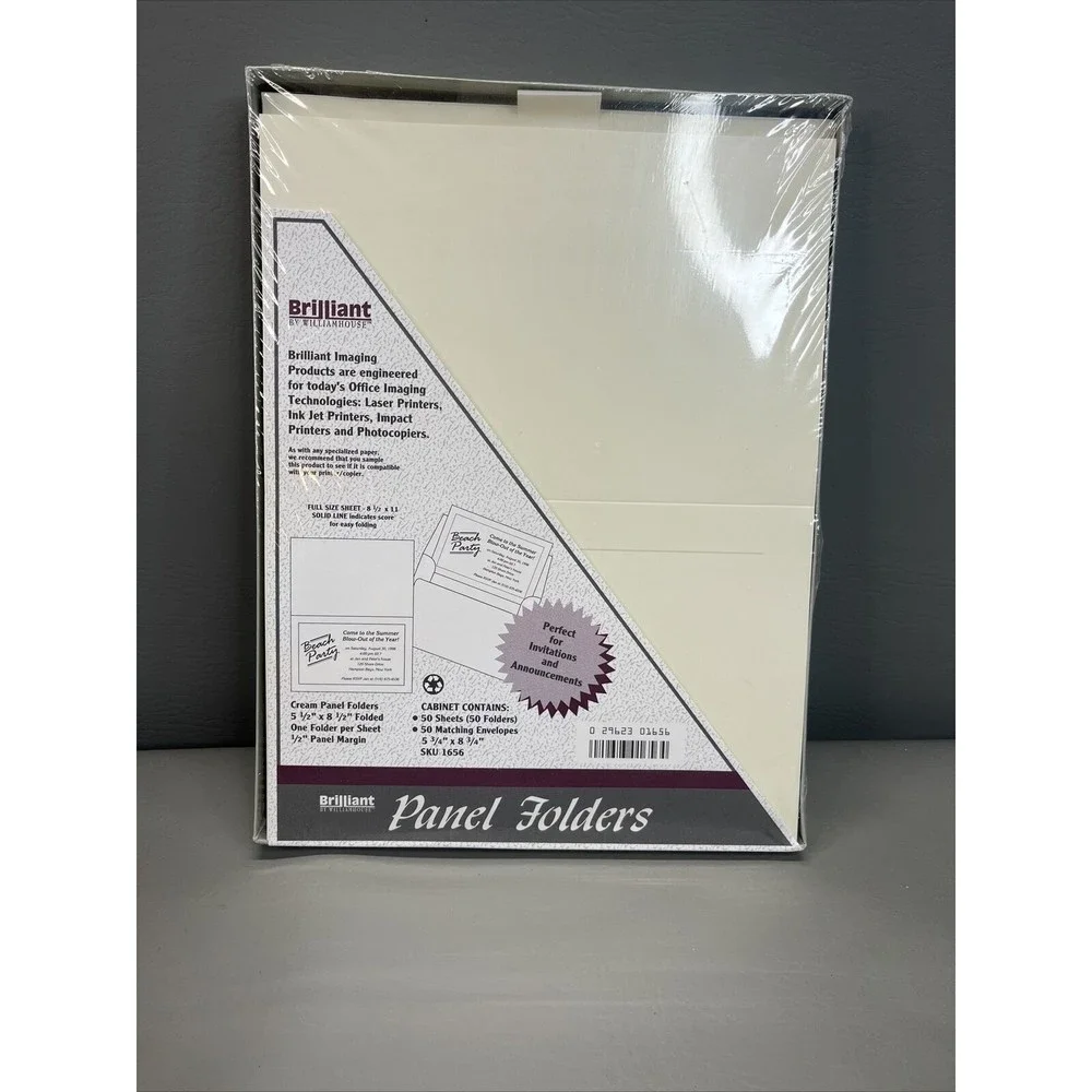 Brilliant by Williamhouse Cream Panel Folders Invitations Announcements Envelope